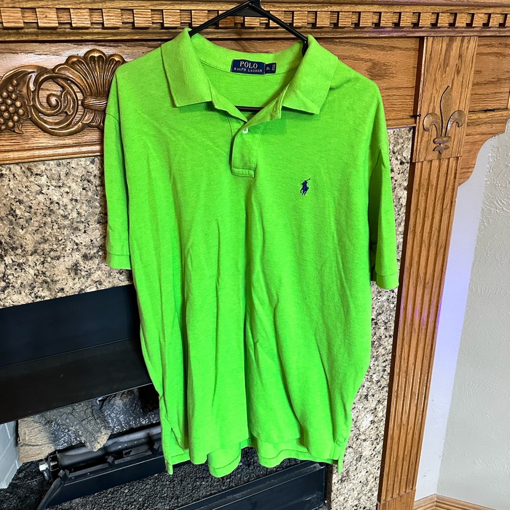 Polo by Ralph Lauren Men's Bright Green Polo Shirt